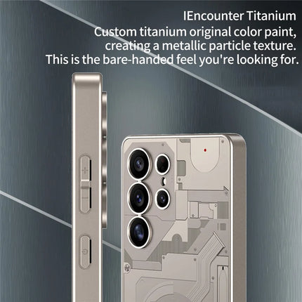 For Samsung Galaxy S23 Ultra Case Circuit Pattern AG Matte Skin Touch PC + TPU Phone Back Cover