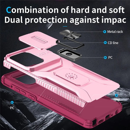 For Motorola Moto G Stylus 5G (2025) Case Camshield Kickstand TPU + PC Anti-Slip Phone Cover