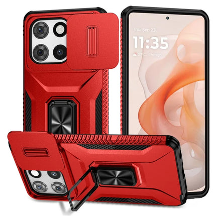 For Motorola Moto G Stylus 5G (2025) Case Camshield Kickstand TPU + PC Anti-Slip Phone Cover - Red