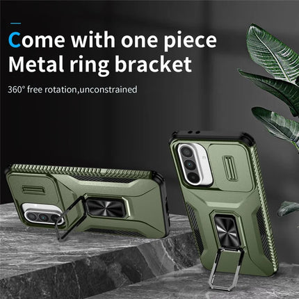 For Samsung Galaxy A56 5G / A36 5G Case Camshield Kickstand TPU+PC Anti-Slip Phone Cover