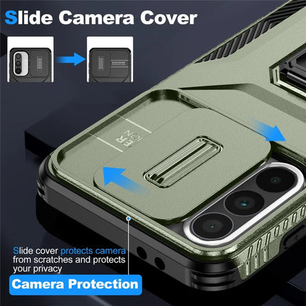 For Samsung Galaxy A56 5G / A36 5G Case Camshield Kickstand TPU+PC Anti-Slip Phone Cover