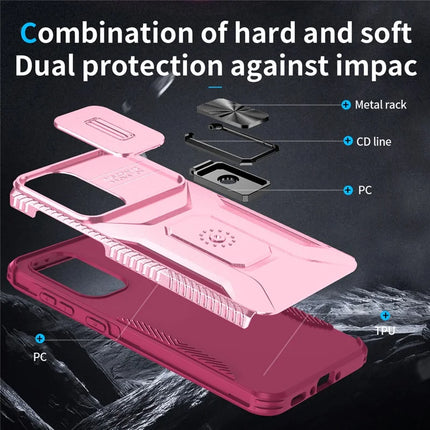 For Samsung Galaxy A56 5G / A36 5G Case Camshield Kickstand TPU+PC Anti-Slip Phone Cover