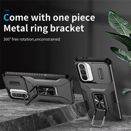 For Samsung Galaxy A56 5G / A36 5G Case Camshield Kickstand TPU+PC Anti-Slip Phone Cover