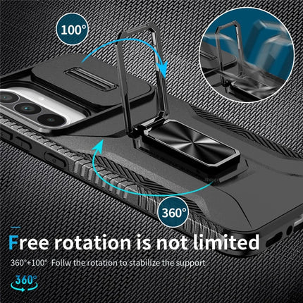 For Samsung Galaxy A56 5G / A36 5G Case Camshield Kickstand TPU+PC Anti-Slip Phone Cover