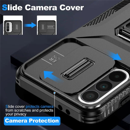 For Samsung Galaxy A56 5G / A36 5G Case Camshield Kickstand TPU+PC Anti-Slip Phone Cover