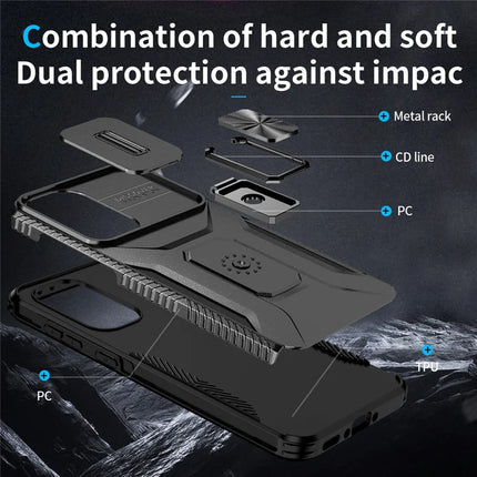 For Samsung Galaxy A56 5G / A36 5G Case Camshield Kickstand TPU+PC Anti-Slip Phone Cover