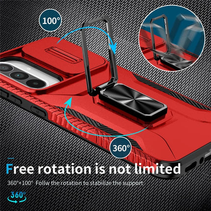 For Samsung Galaxy A56 5G / A36 5G Case Camshield Kickstand TPU+PC Anti-Slip Phone Cover