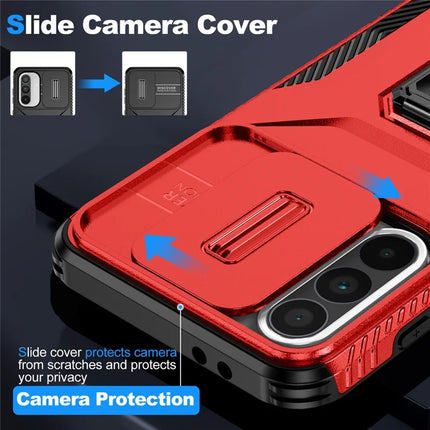 For Samsung Galaxy A56 5G / A36 5G Case Camshield Kickstand TPU+PC Anti-Slip Phone Cover