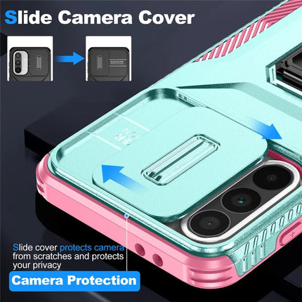 For Samsung Galaxy A56 5G / A36 5G Case Camshield Kickstand TPU+PC Anti-Slip Phone Cover