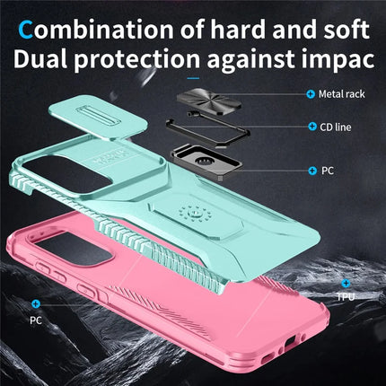 For Samsung Galaxy A56 5G / A36 5G Case Camshield Kickstand TPU+PC Anti-Slip Phone Cover