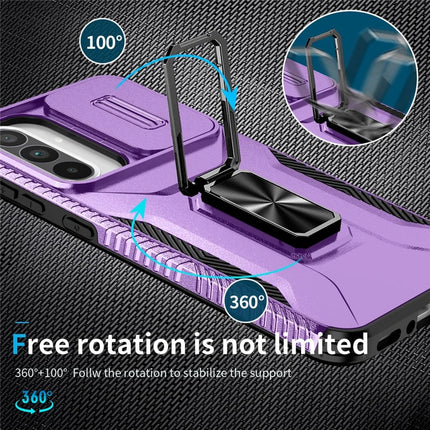 For Samsung Galaxy A56 5G / A36 5G Case Camshield Kickstand TPU+PC Anti-Slip Phone Cover