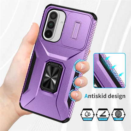 For Samsung Galaxy A56 5G / A36 5G Case Camshield Kickstand TPU+PC Anti-Slip Phone Cover
