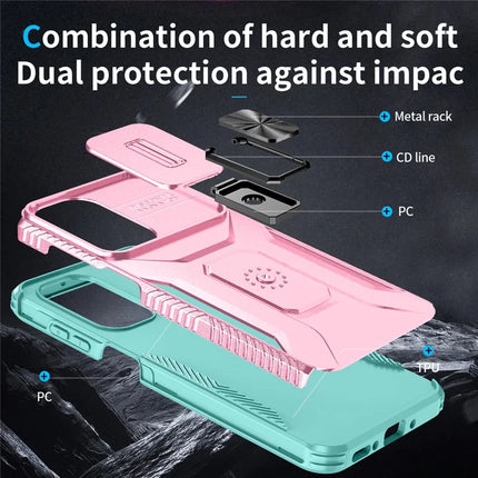 For Samsung Galaxy A26 5G Case Camshield Kickstand TPU+PC Anti-Slip Phone Cover