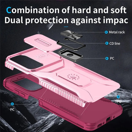 For Samsung Galaxy A26 5G Case Camshield Kickstand TPU+PC Anti-Slip Phone Cover