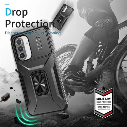 For Samsung Galaxy A26 5G Case Camshield Kickstand TPU+PC Anti-Slip Phone Cover