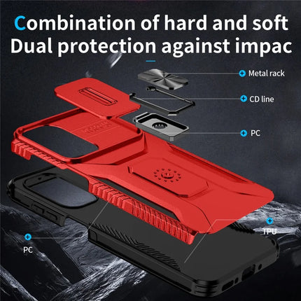 For Samsung Galaxy A26 5G Case Camshield Kickstand TPU+PC Anti-Slip Phone Cover