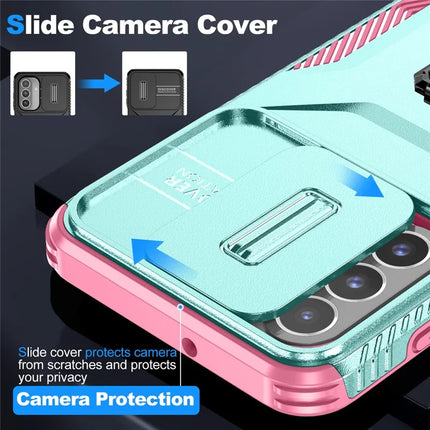 For Samsung Galaxy A26 5G Case Camshield Kickstand TPU+PC Anti-Slip Phone Cover