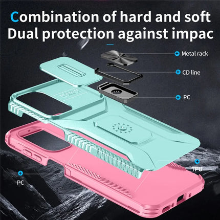 For Samsung Galaxy A26 5G Case Camshield Kickstand TPU+PC Anti-Slip Phone Cover