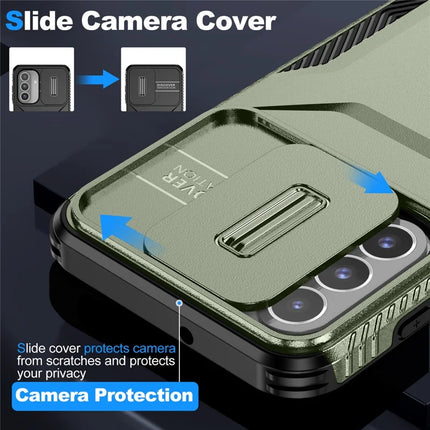 For Samsung Galaxy A26 5G Case Camshield TPU+PC Phone Cover Non-Slip Side Edge