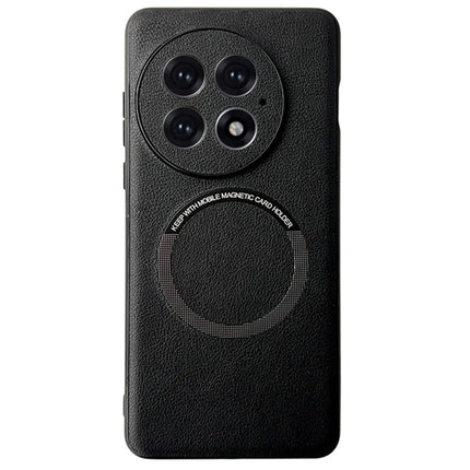 For OnePlus 13 Case Anti-Drop PU Leather+TPU Cover Compatible with MagSafe
