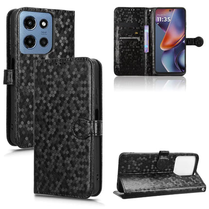 For Motorola Moto G Power (2025) / G Play (20 Case Wallet Dot Pattern Imprint PU Leather Phone Cover