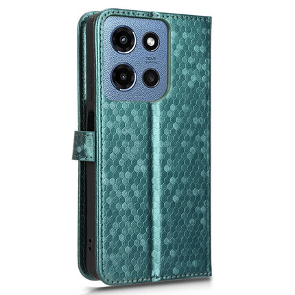For Motorola Moto G Power (2025) / G Play (20 Case Wallet Dot Pattern Imprint PU Leather Phone Cover