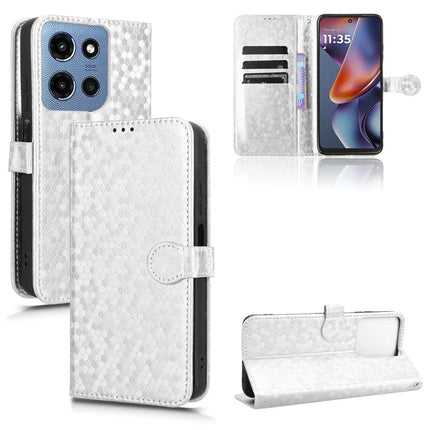 For Motorola Moto G Power (2025) / G Play (20 Case Wallet Dot Pattern Imprint PU Leather Phone Cover