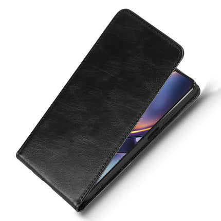 For Motorola Moto G Play (2025) 5G / G Power (2025) Case with Card Slot Magnetic Vertical Flip Leather Phone Cover