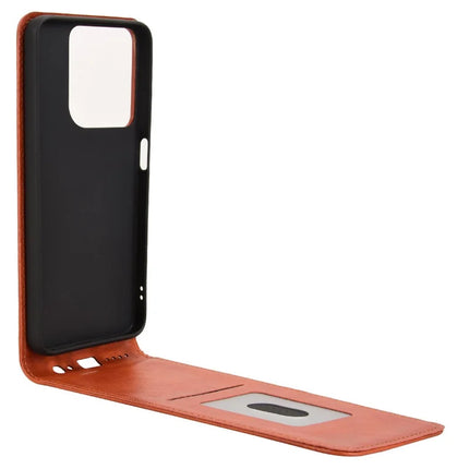For Motorola Moto G Play (2025) 5G / G Power (2025) Case with Card Slot Magnetic Vertical Flip Leather Phone Cover