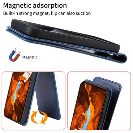 For Motorola Moto G Play (2025) 5G / G Power (2025) Case with Card Slot Magnetic Vertical Flip Leather Phone Cover