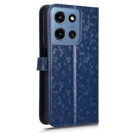 For Motorola Moto G 5G (2025) Wallet Case Dot Pattern Imprint PU Leather Phone Cover