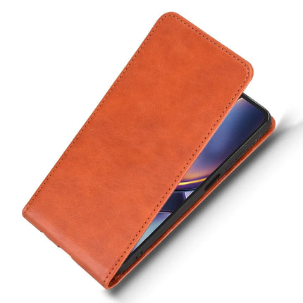 For Motorola Moto G 5G (2025) Case with Card Slot Magnetic Vertical Flip Leather Phone Cover