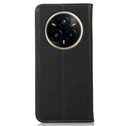 KHAZNEH For Realme 14 Pro+ 5G Case Wallet Genuine Cow Leather Phone Cover Nappa Texture