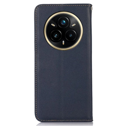 KHAZNEH For Realme 14 Pro+ 5G Case Wallet Genuine Cow Leather Phone Cover Nappa Texture