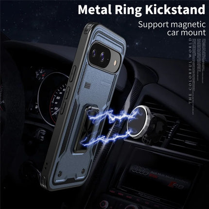For Google Pixel 9 / 9 Pro Case Ring Kickstand Anti-Drop PC + TPU Phone Cover