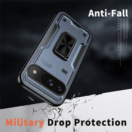 For Google Pixel 9 / 9 Pro Case Ring Kickstand Anti-Drop PC + TPU Phone Cover