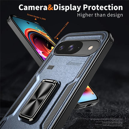 For Google Pixel 9 / 9 Pro Case Ring Kickstand Anti-Drop PC + TPU Phone Cover