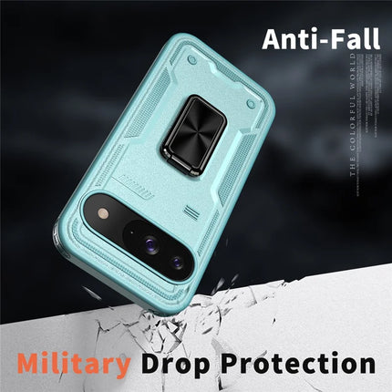 For Google Pixel 9 / 9 Pro Case Ring Kickstand Anti-Drop PC + TPU Phone Cover