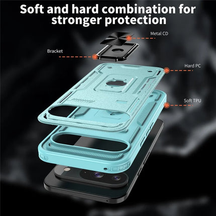 For Google Pixel 9 / 9 Pro Case Ring Kickstand Anti-Drop PC + TPU Phone Cover