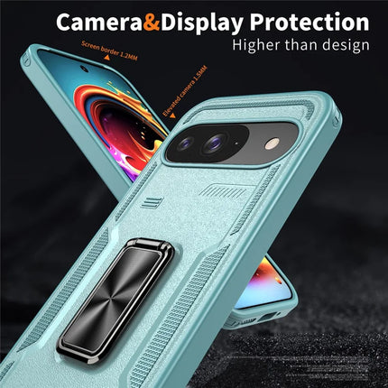 For Google Pixel 9 / 9 Pro Case Ring Kickstand Anti-Drop PC + TPU Phone Cover