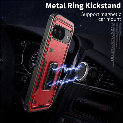 For Google Pixel 9 / 9 Pro Case Ring Kickstand Anti-Drop PC + TPU Phone Cover