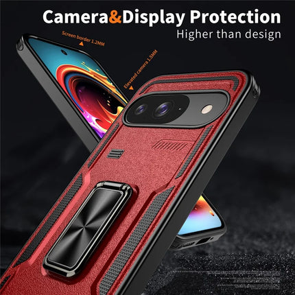 For Google Pixel 9 / 9 Pro Case Ring Kickstand Anti-Drop PC + TPU Phone Cover