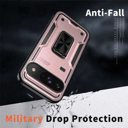 For Google Pixel 9 / 9 Pro Case Ring Kickstand Anti-Drop PC + TPU Phone Cover