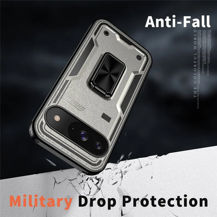 For Google Pixel 9 / 9 Pro Case Ring Kickstand Anti-Drop PC + TPU Phone Cover