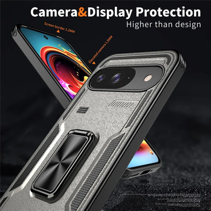 For Google Pixel 9 / 9 Pro Case Ring Kickstand Anti-Drop PC + TPU Phone Cover