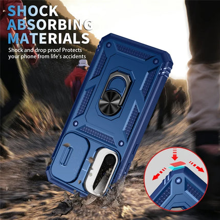 For 	Samsung Galaxy A56 5G Case TPU+PC Slide Camshield Kickstand Phone Cover