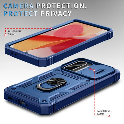 For 	Samsung Galaxy A56 5G Case TPU+PC Slide Camshield Kickstand Phone Cover