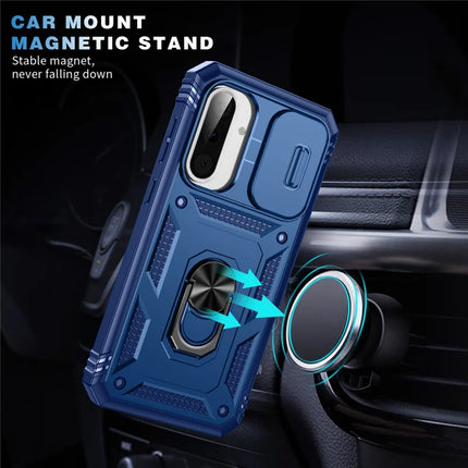 For 	Samsung Galaxy A56 5G Case TPU+PC Slide Camshield Kickstand Phone Cover