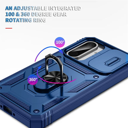 For 	Samsung Galaxy A56 5G Case TPU+PC Slide Camshield Kickstand Phone Cover