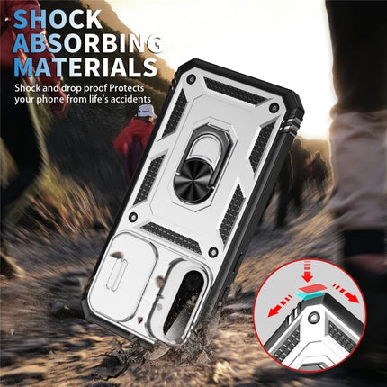 For 	Samsung Galaxy A56 5G Case TPU+PC Slide Camshield Kickstand Phone Cover